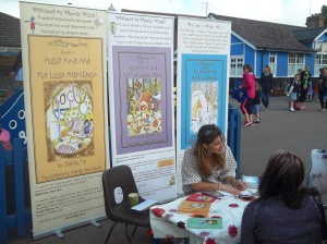 Signing my 'Whimsy Wood' children's books at Knebworth Primary 😊